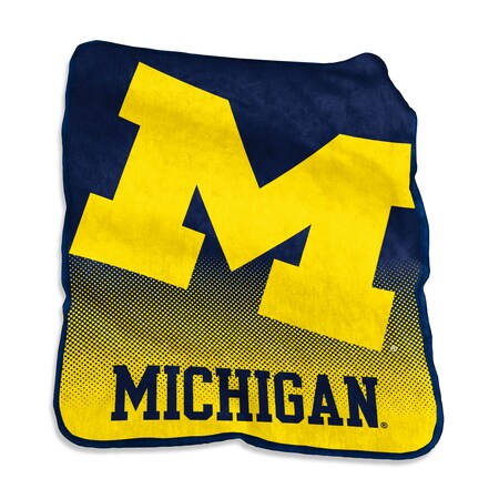 Logo Brands Michigan Raschel Throw 171-26A
